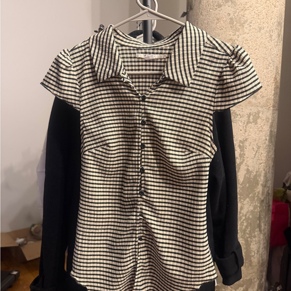 Kimchi Blue Monochrome Checkered Top